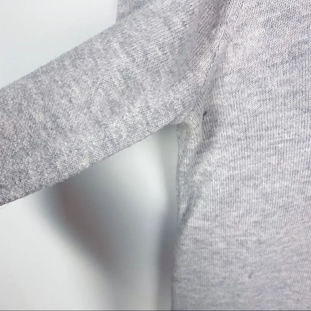 Boden Lace Embellished Sweater Cotton Gray White Long Sleeve Crew Neck 2 - Picture 9 of 13